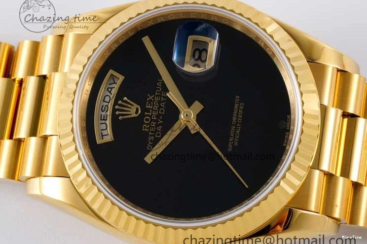 MiroTime 0321 NewStyle Day Date 36 YG RAF Best Edition Black No Marker on YG Bracelet A 2019